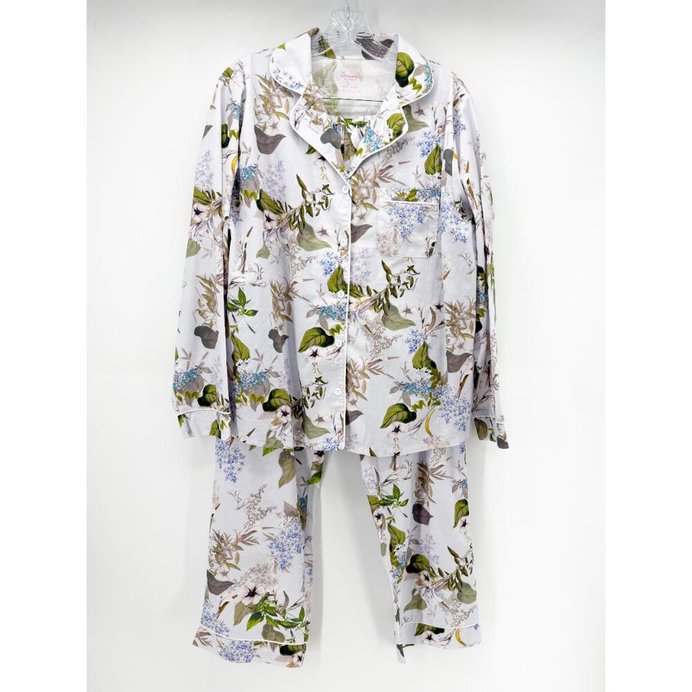 LUBOT 100% Cotton Pajamas for Women 2 Piece PJ Set L - Picture 12 of 13